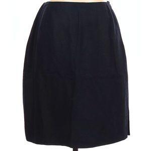 Linda Allard Ellen Tracy Casual Skirt Black Pencil Sz 10 #541